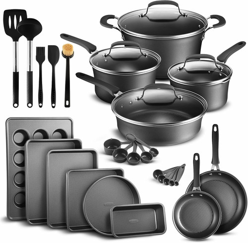 Pots and pans set piece - pots, set,
