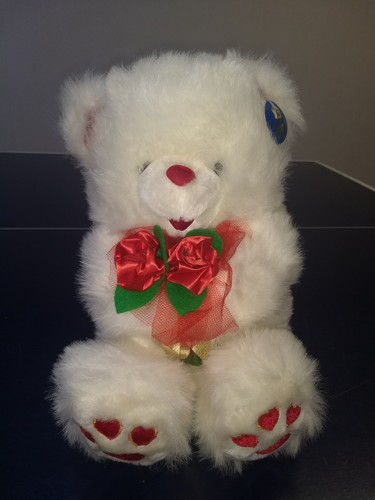 Lovely white bear cuddly - bear.,