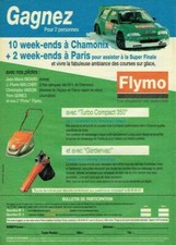 publicité Advertising 1220 1994  Flymo  tondeuse Turbo contact Gardenac concours