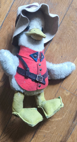 Jouet ancien canard feutrine - canard,