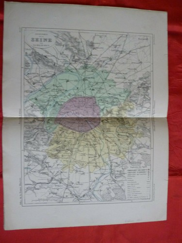 Ancienne carte seine - carte,