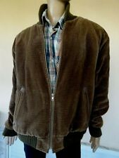  BLOUSON  VELOURS MARRON INTERIEUR POLAIRE EPAISSE STYLE VINTAGE T M/L C.NEUF