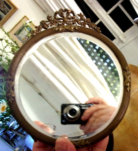 Miroir ancien verre - , biseauté