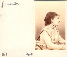 Actrice Théâtre, La comédienne Léontine Fromentin Vintage CDV albumen carte de v