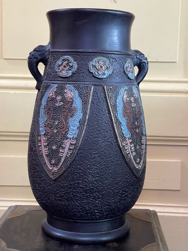 Vase terre cuite - terre, polychrome