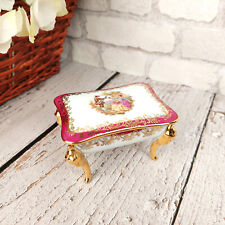 Boîte vintage à bijoux & bibelots en porcelaine Limoges scènes galantes France
