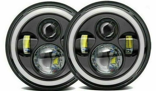 Phare rond noir led dot - phare,
