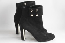 GUCCI Bottines à talons daim noir T41 (60818)