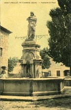 CPA 30 SAINT PAULET DE CAISSON FONTAINE ST PAUL (cpa émaillée cliché pas courant
