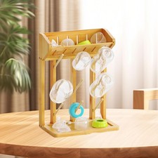 Séchoir à Bouteilles En Bambou, Polyvalent et écologique, Peut Contenir