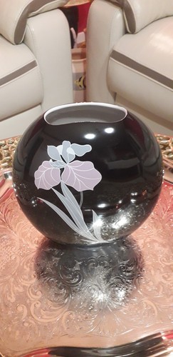 Vase noir decor - vase, floraux