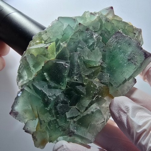 Cube fluorite fantôme à - de,