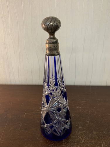 Carafe liqueur overlay bleu - à,