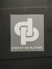 Patch D'OR ET DE PLATINE "blanc" Flocage maillot Football 