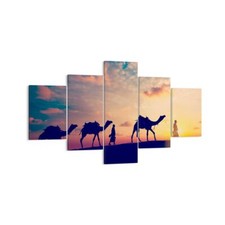 Impression sur Toile 125x70cm Tableaux Image Photo chameau caravane Decoration