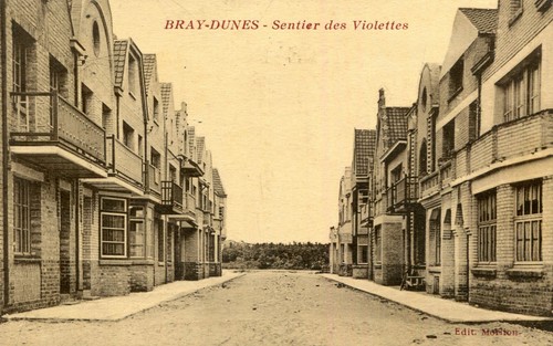 Carte bray dunes sentier - bray,
