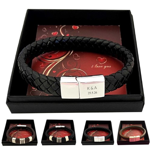 Bracelet cuir avec gravure - avec,