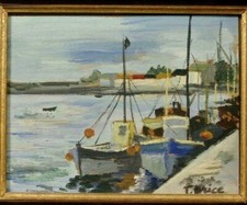 Tableau bateaux de pêche au