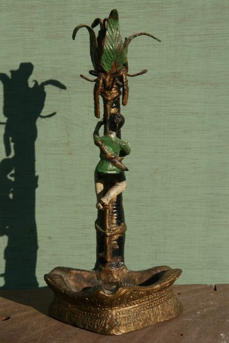 Cendrier sculpture bronze - bronze, et