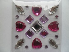 Autocollants 3d strass scrapbooking planche de  7,5 cm x 7,5 cm