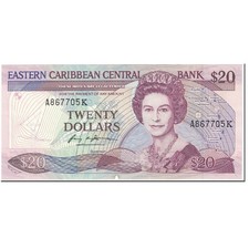 [#605477] Banknote, East Caribbean States, 20 Dollars, 1988-93, Undated (1988-93