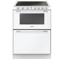 rosieres cuisinière vitrocéramique 38l 4 feux blanc + lave-vaisselle trv60nrb/1 