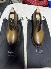 CHAUSSURES BERLUTI OLGA 6 OEILLETS RICHELIEU 9 43 EN CUIR MIEL CAMEL SHOES