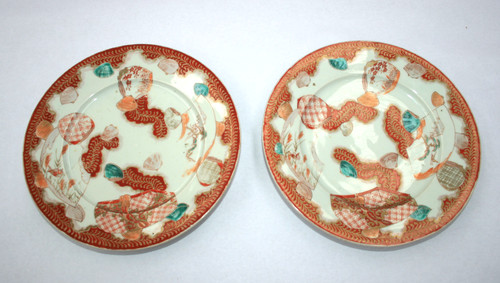 Paire assiettes anciennes en - d'assiettes,