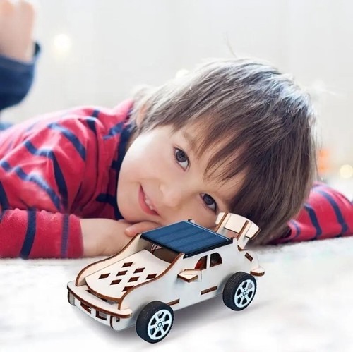 Voiture jouet solaire bois - voiture,