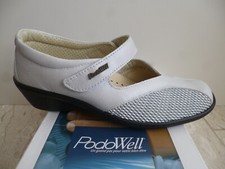 Turm PodoWell Ballerina Chaussons Halbschuhe Chaussures Cuir Gris 91165