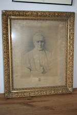 Cadre dorée ancien avec litho Pape Pie 10
