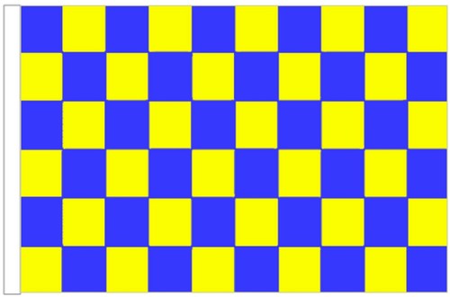 Drapeau manches damier bleu - drapeau,