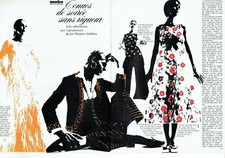 Publicité Advertising 0122 1968   tenues Soirée  Jean Patou St Laurent Heim  4 p