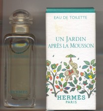 UN JARDIN APRES LA MOUSSON d'HERMES eau de toilette 7,5 ml pleine avec boite