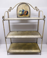 -ETAGERE METAL PEINT XXe à POSER ou SUSPENDRE déco Vintage Pliable Collection  D