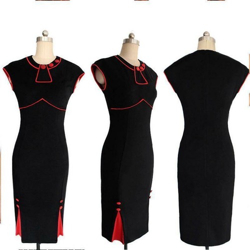 Robe rouge noir pin - et,