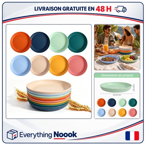 Assiettes plastique - en,