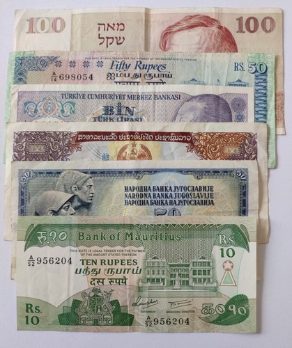 Lot billets monde - 6,