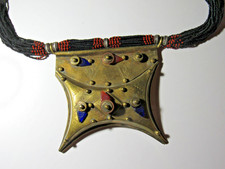 Collier Pendentif Talisman Amulette Tchérot Tshérot Touareg  Bijou ART AFRICAIN