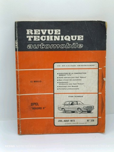 Revue technique opel rekord - opel, d