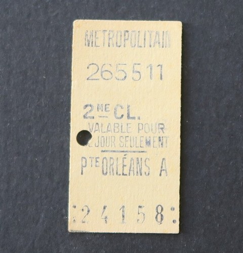 Ancien ticket métro 1925 - ancien,
