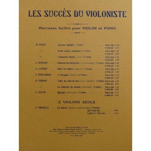 Staub victor rêverie - staub, violon