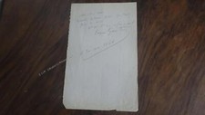 1866.billet autographe de Eugène Gautier (violoniste opera).