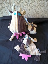 doudou le 3 doudou vache deglingos milkos  plat peluche hochet tbe