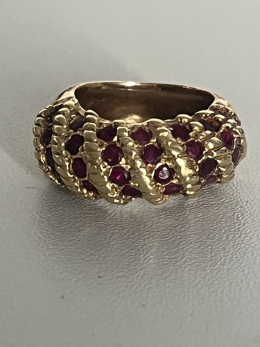 7373 bague vintage jaune - vintage,
