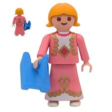 Playmobil figurine fille médiévale bateau jouet château lâche
