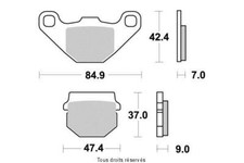 2 Plaquettes de frein Quad