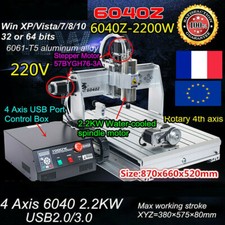 「EU」4 Axis 2.2KW ER20 USB 6040 CNC Router Kit Drilling Milling Engraver Machine
