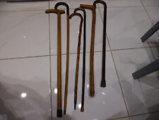 VINTAGE ET RARE – Très beau lot de 6 cannes de marche anciennes