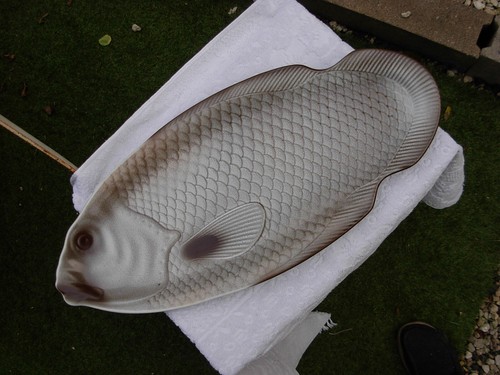 Grand plat poisson - poisson, ancien